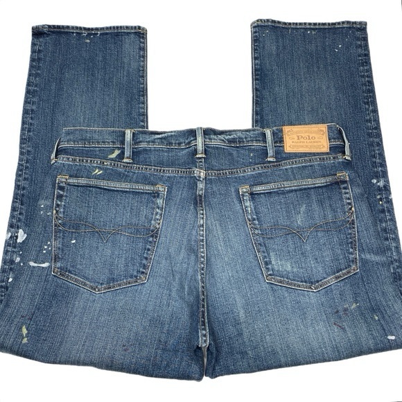 Polo Ralph Lauren Classic Fit Patchwork Jeans Sz 40x32 - Picture 4 of 10